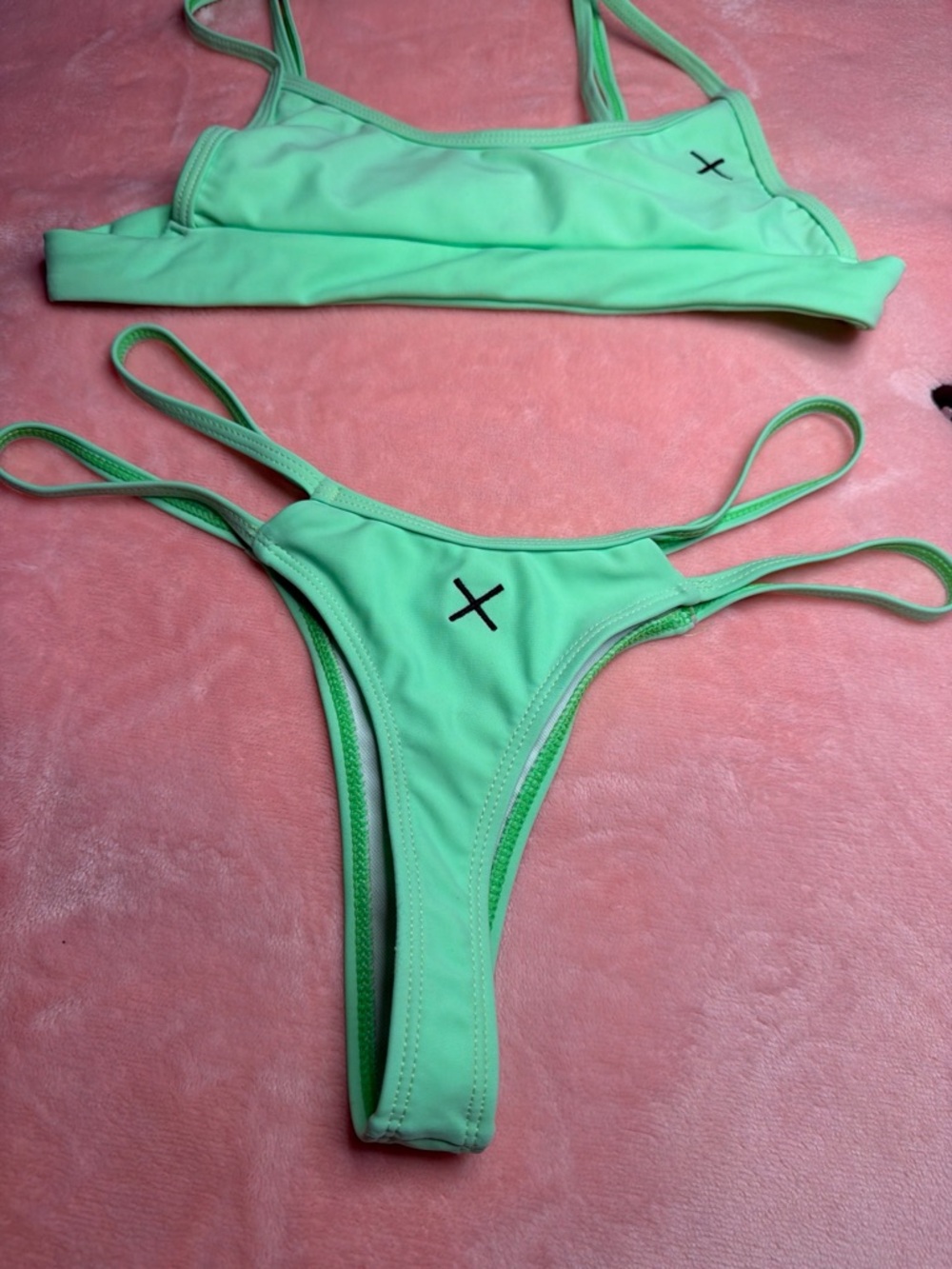 Boutine LA Neon Mint Strappy Bikini - Mint Green